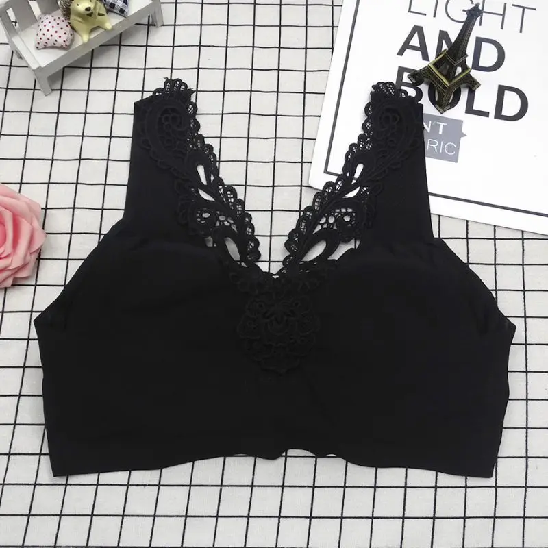 Wide Shoulder Strap Back Hollow Underwear Embroidery Detachable Chest Pad Braletta Chinese Style Bar Wide Shoulder Strap Back Hollow Underwear Embroidery Detachable Chest Pad Braletta Chinese Style Bar