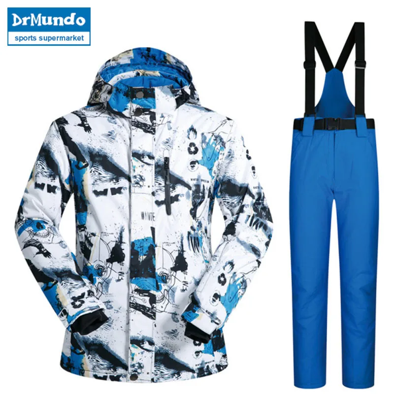 

New Outdoor Ski Suit Men Windproof Waterproof Thermal Snowboard Set Snow Male Ski Jackets Brands And Pants Skiwear
