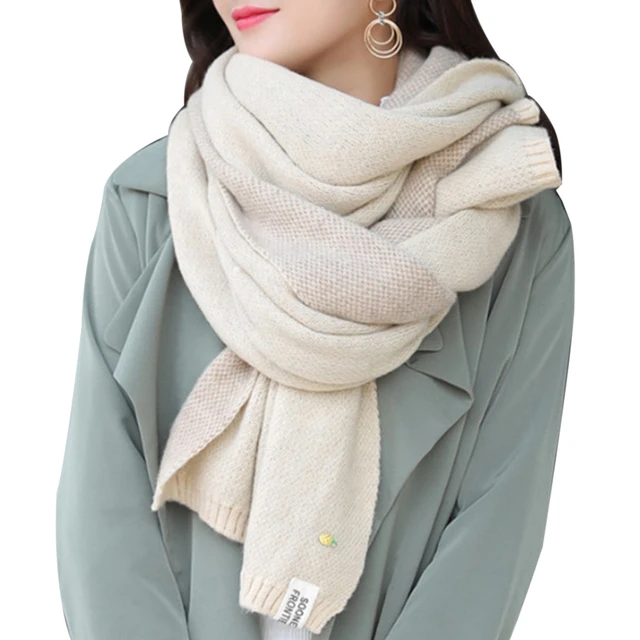 200*70cm Women Wool Knitted Scarf 2018 Winter Warm Cashmere Scarves