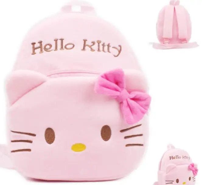 Детские милые школьные сумки hello kitty cat, мультяшный плюшевый рюкзак для малышей, Детский Розовый школьный рюкзак для детского сада, подарок для девочек - Цвет: Розовый