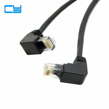 

Down Angled 90 Degree 8P8C FTP STP UTP Cat 5e Male to Male Lan Ethernet Network Patch Cord Cable 2m 6ft