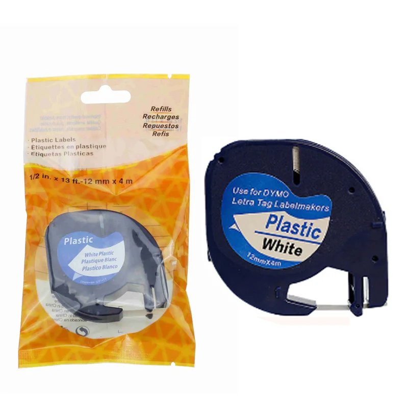 XJ Compatible Dymo 91331 Letratag Label Tape Dymo LT Series Label Black