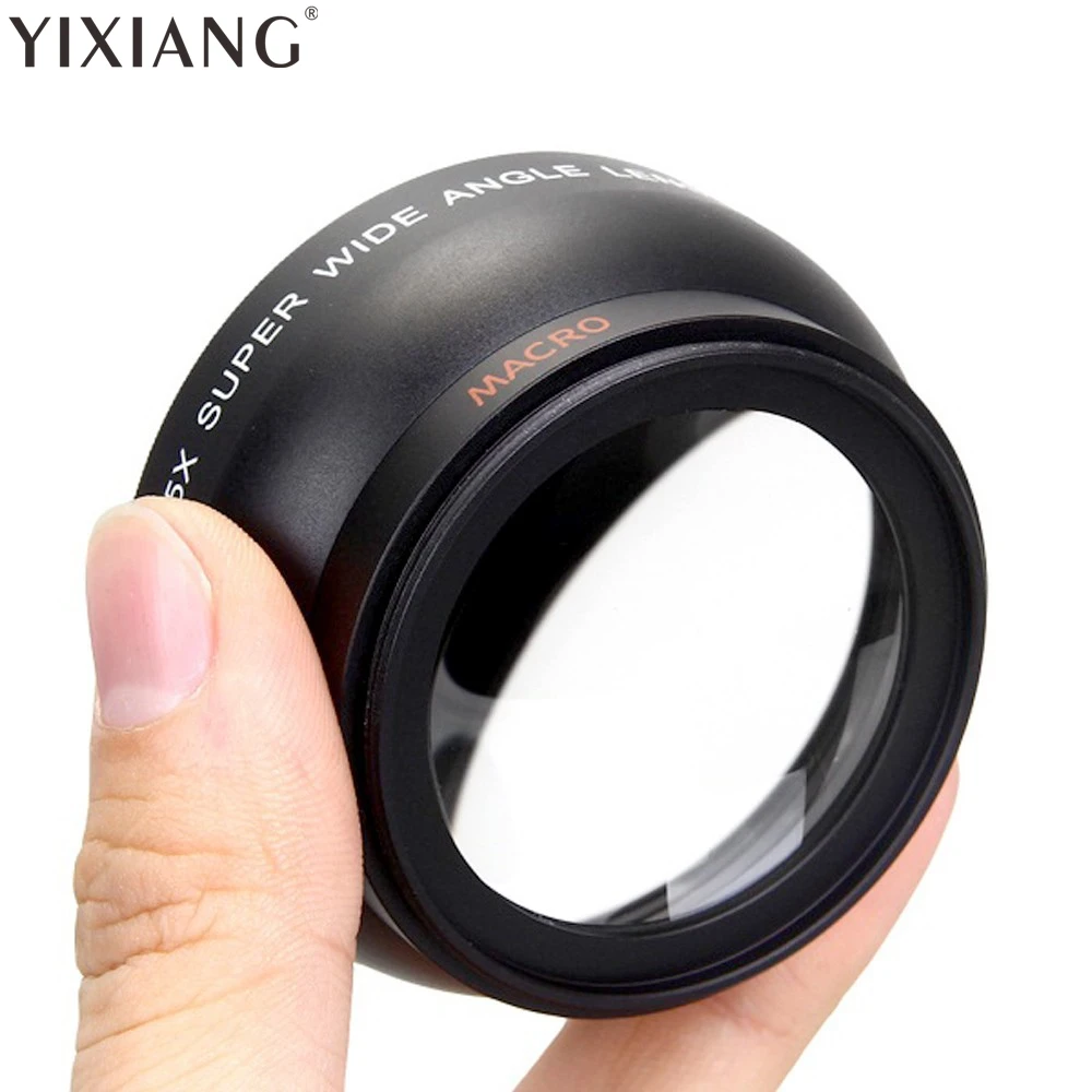 YIXIANG широкоугольный объектив 58 мм 0 45x HD с макрообъективом для камеры Canon Nikon Sony Pentax