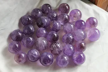 

50 Nice NATURAL PURPLE AMETHYST QUARTZ CRYSTAL SPHERE BALL POLISHED HEALING Wholesale Free Shipping,43-50mm