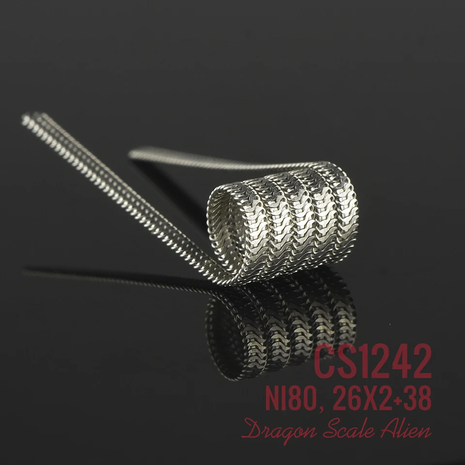 2pcspack Original VAPJOY Dragon Scale Alien Coil Ni80 Prebuilt Coils For RDA RTA Vape Tank Atomizer 26X2 2
