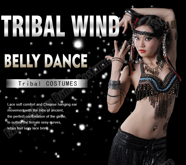 Новая Belly Dance племя бюстгальтер Hip шарф костюм ATS Tribe сцены Gypsy аксессуар топы ремень Бусы монета Ленточки 2 шт