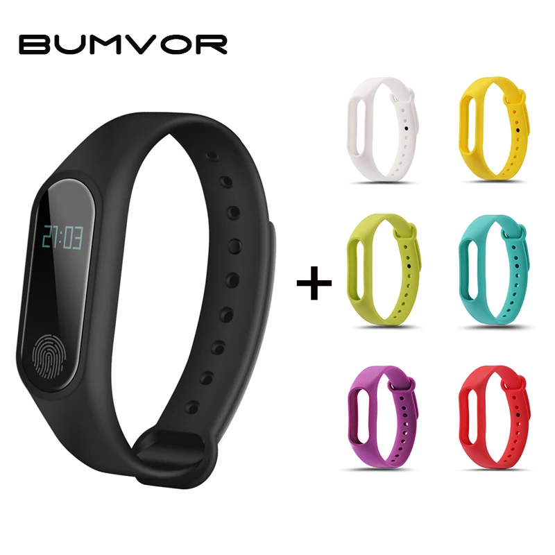 

BUMVOR Women's Waterproof IP67 Fitness Heart Rate Monitor Blood Pressure Pedometer Bluetooth M2 Watch+Watchbands Smart Wristban