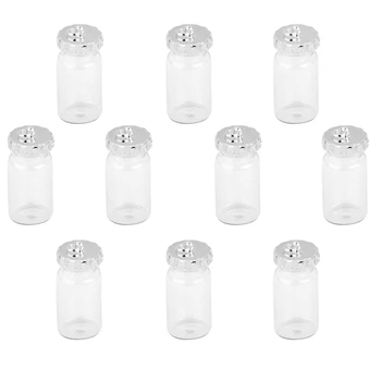 

10pcs Mini Vials Empty Glass Bottles Pendant Charms transparent