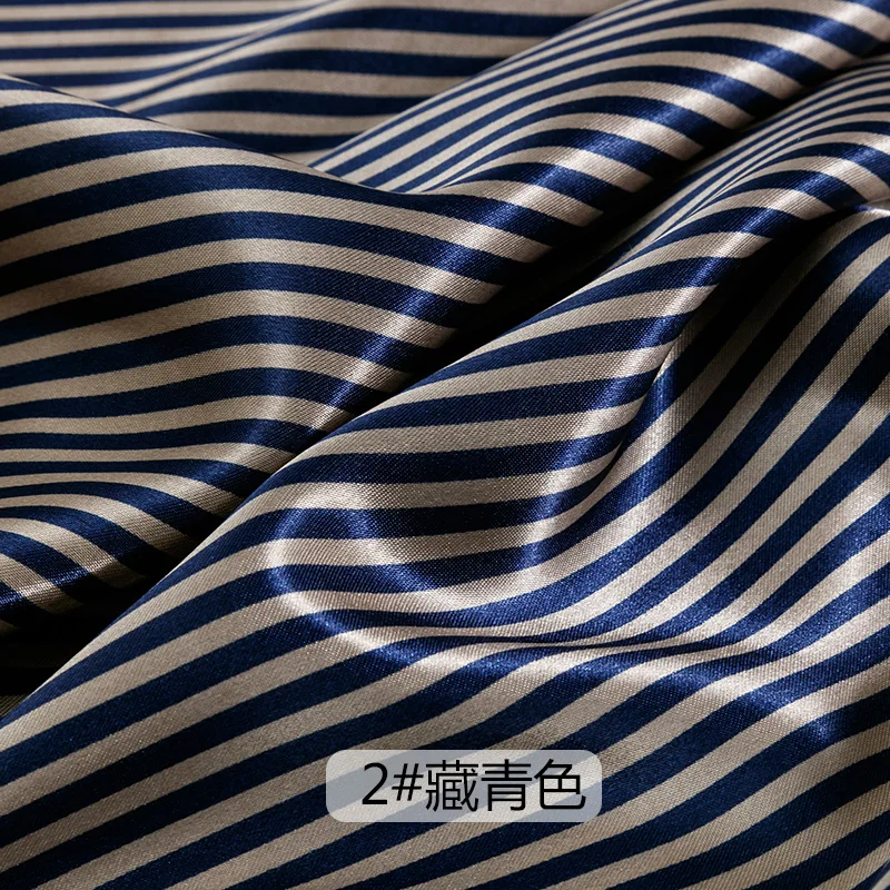 Винтажная Ткань для шитья, полосатая ткань с принтом, атласная ткань для пижамного платья и украшения упаковки A28
