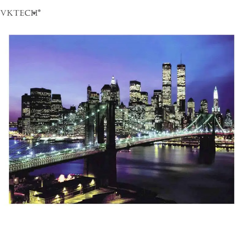

Night City DIY 5D Diamond Painting Scenery Home Decoration Wall Stikers Craft Kit Mosaic Embroidery Handmade Paintings 40*30cm