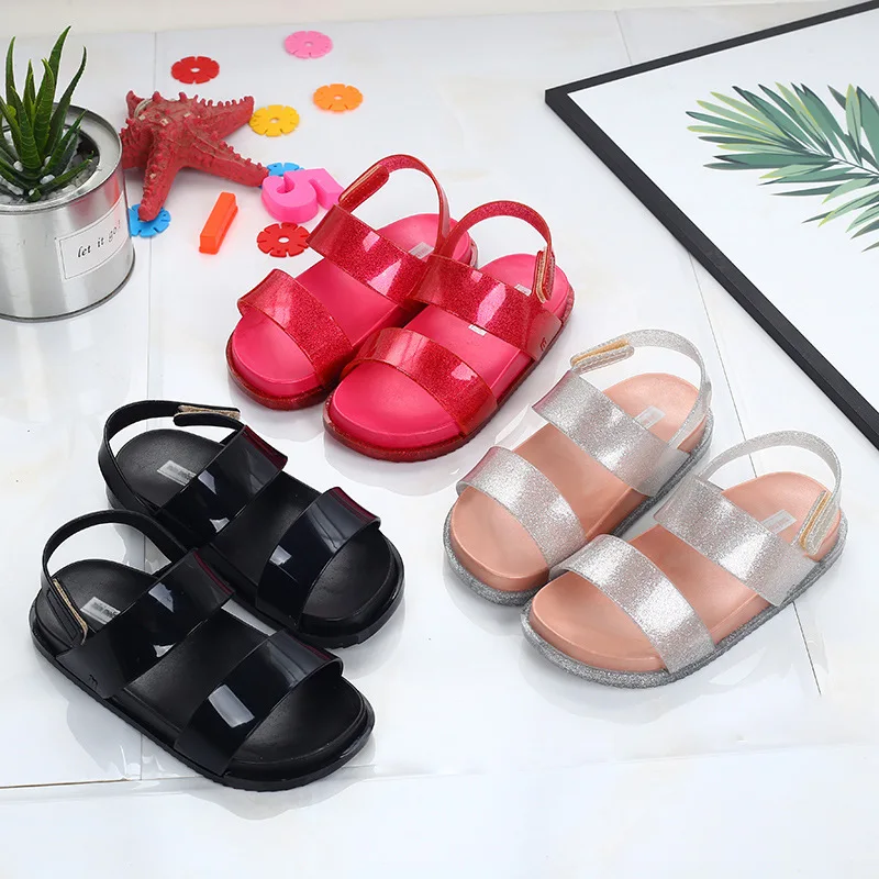 Mini Melissa/брендовые сандалии г. новые сандалии для девочек детская обувь Melissa пляжные сандалии для девочек 13 см-1 см Нескользящие