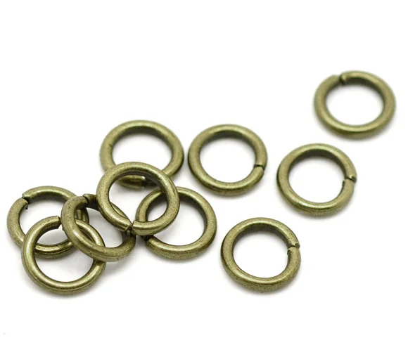 8SEASONS Antique Bronze Open Jump Rings 7mm(1/4), sold per lot of 500 (B16975)