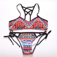 2016 New Bikini Brazilian style for women swimwear sexy Low waist Swimsuit Halter padded soft hot