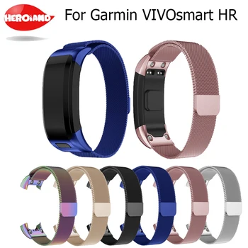 

Watch band For Garmin VIVOsmart HR Milanese Magnetic Loop Stainless Steel metal Watch wrist Band Strap For Garmin VIVOsmart HR