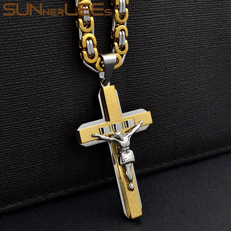 Stainless steel jesus cross pendant Clearance