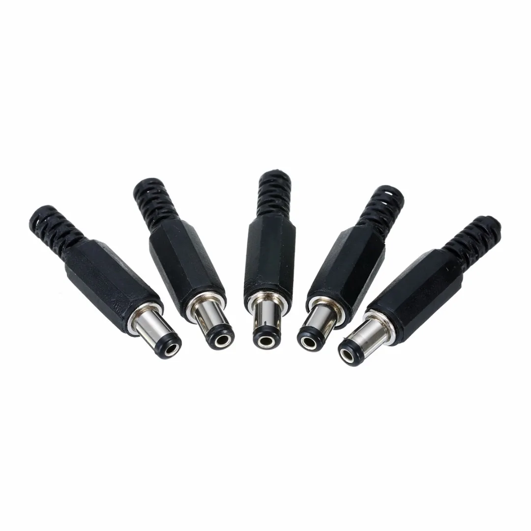 10 Pair/Lot 3A 12V Electrical For DC Power Supply Female Socket Panel Mount Jack Connector + Plastic Male Plug Adapter