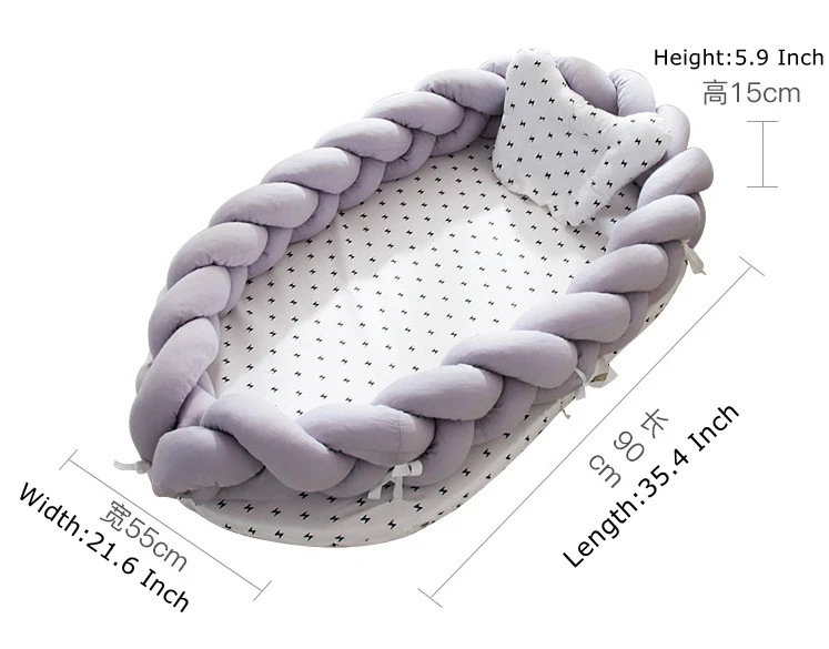 Ins Скандинавское детское гнездо для кроватки матрас бионическая кровать узел оплетка бампер складной портативный детская кроватка для