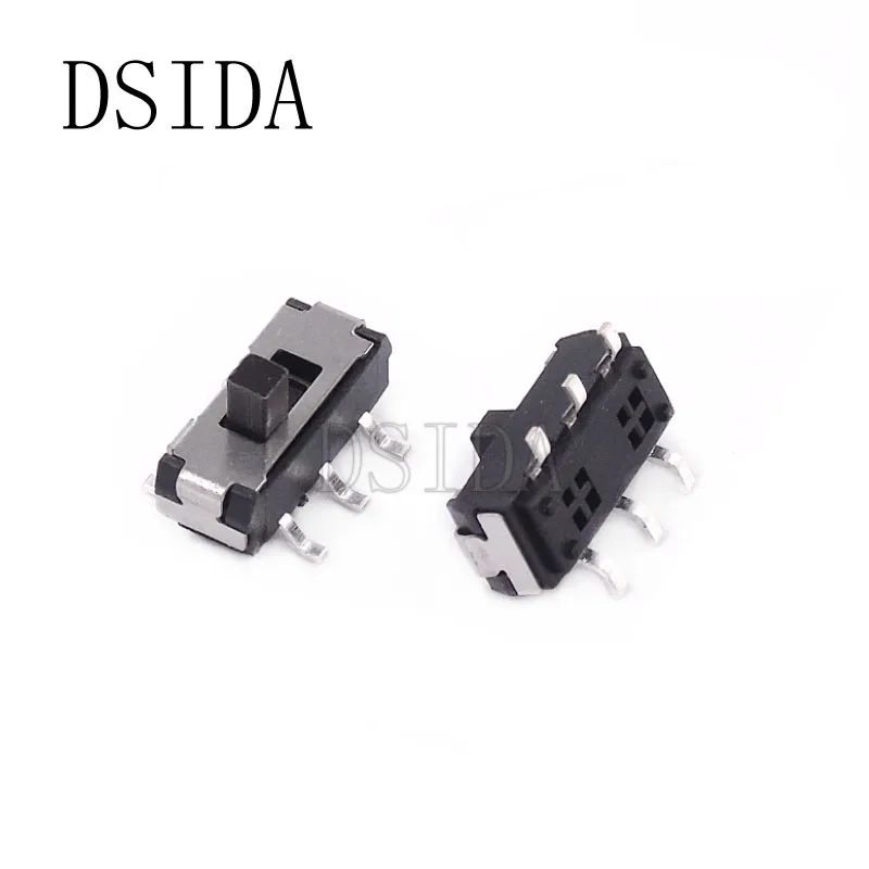 

20PCS 0.5A Toggle Switch MSS22D18 Mini Miniature SMD SMT Slide Switch 2P2T 6Pin Handle high 2mm For DVD Switch