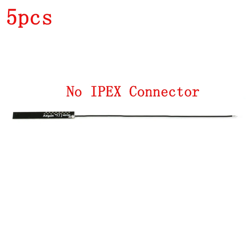 No IPEX Connector 5 шт. 4dBi wifi Внутренняя антенна PCB разъем Встроенная антенна 2,4 ГГц IPX IPEX Airgain Omni антенный соединитель UFL - Цвет: No IPEX Connector