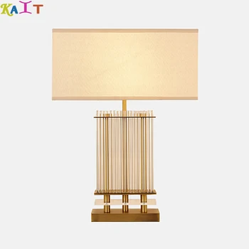 

Gold table lamp Creative Cloth lampshade Table Lamp for Bedroom Study Living Room