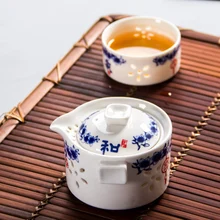Личный кабинет путешествия Чай набор для приготовления чая 1 чайник 1 чайная чашка кунг фу Чайный чашка-заварник Quik чашки открытие кусок фарфоровые чашки керамические Чай горшок Чай чашки D030