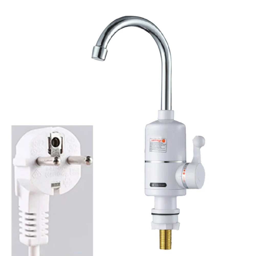 

Bathroom Electric Heating Adjustable Temperature Instant Hot Faucet Cold Freestanding Kitchen Tankless Dual Use Water Tap