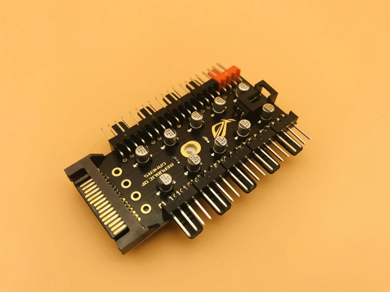 Newest 1 to 10 PC Cooling Fan Hub Splitter LED Cable PWM SATA 12V Power Supply Speed Controller Adapter For Bitcoin Miner Mining