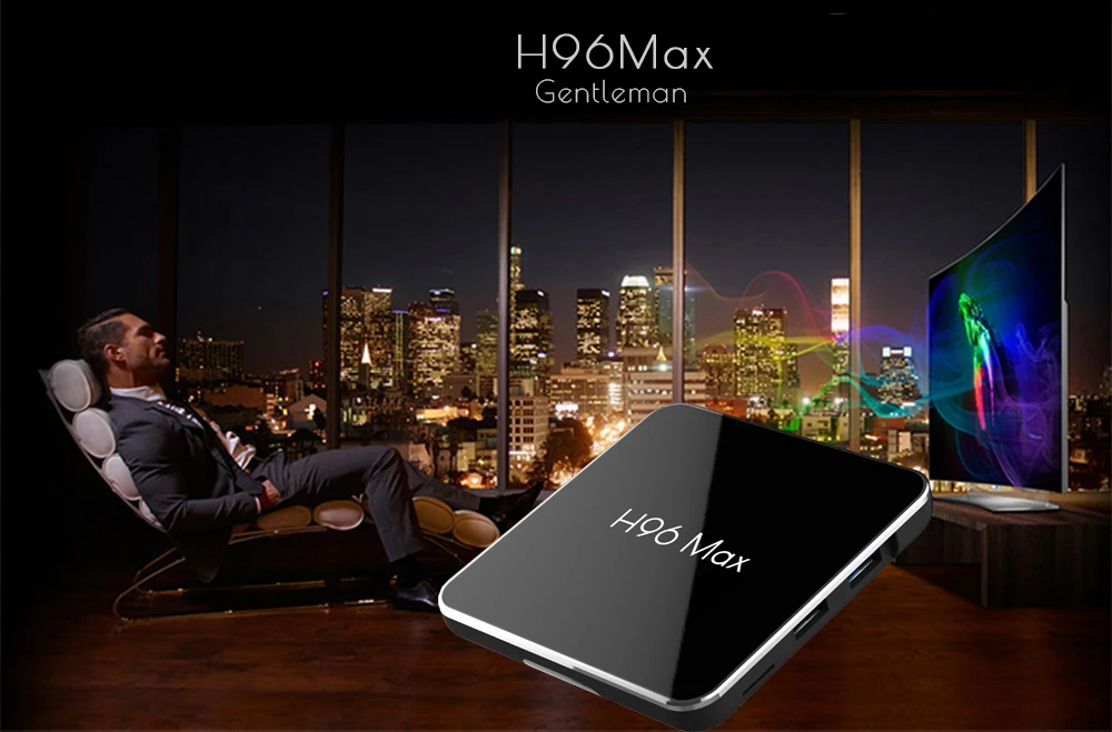 H96 Max2 Smart tv Box Amlogic S905X2 четырехъядерный процессор ARM Cortex A53 2 ГГц DDR4 4 г/64 г Android 9,0 2,4 г/5,8 ггц Wifi семейная приставка