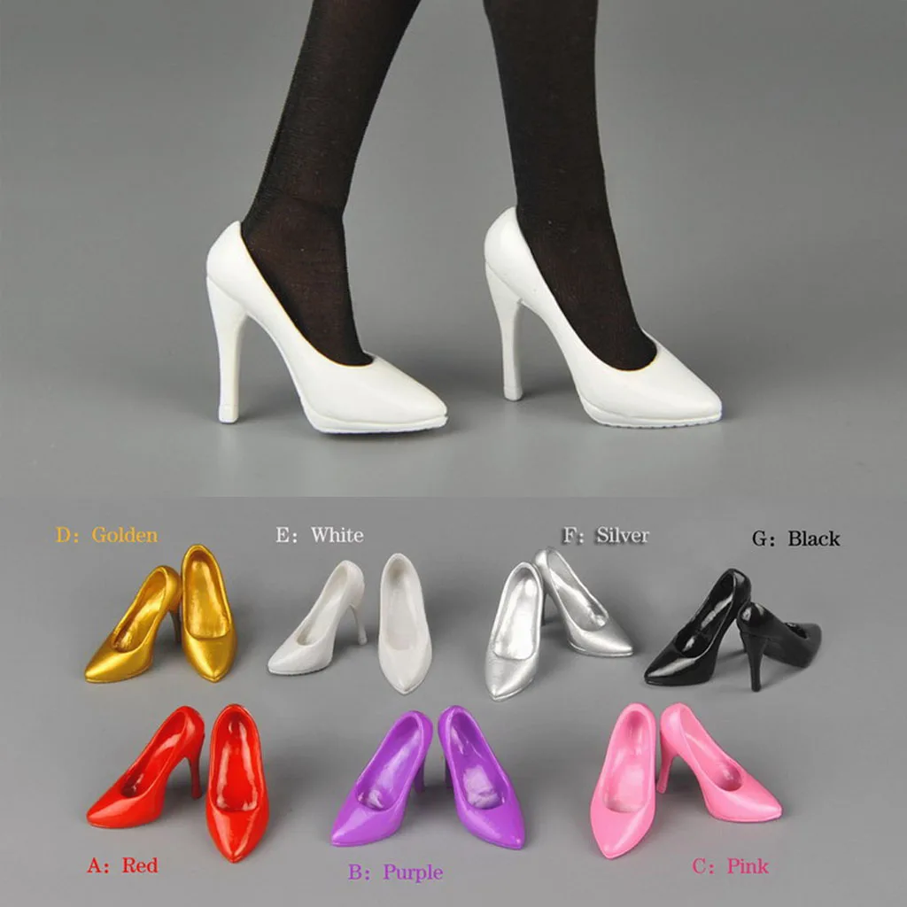 

Kumik TTL ZCWO ZC Girls 12' Figure Body High Heeled Shoes 1/6 Scale Multicolor Accessories Women Plastic Shoes Model Doll Toys