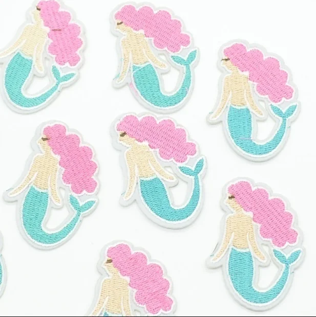 

3Pcs/lot Most Free Shipping Embroidered Patches Mermaid Cloth Paste Sea Shell Clothing Accessories Shoes Cap Accessories
