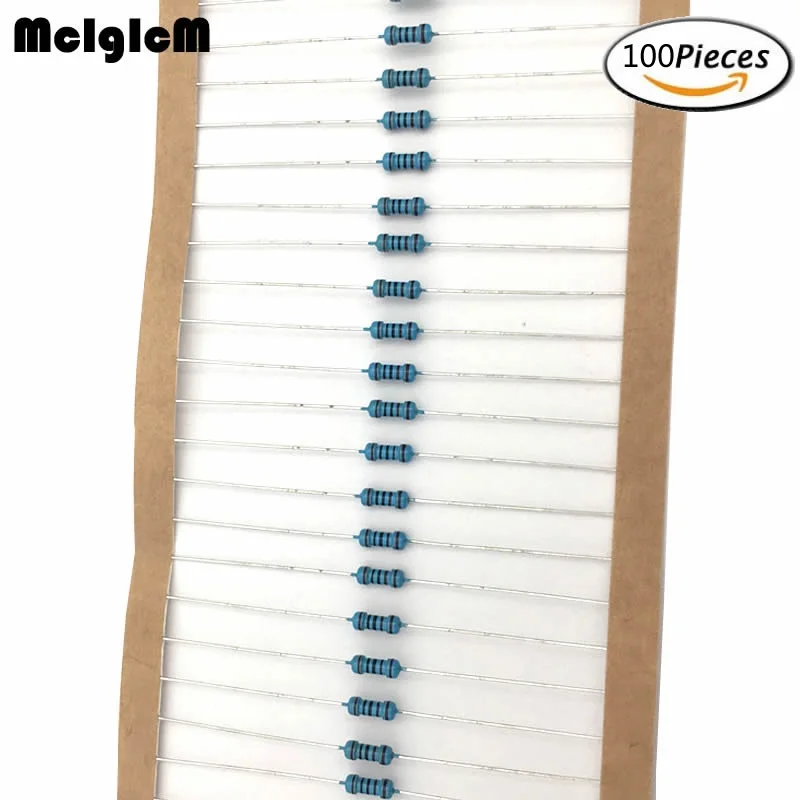 MCIGICM 100 шт. 1/4 Вт Металлические пленочные резисторы 47K 100K 150K 220K 0 33 2 M Ом|metal film resistor|film