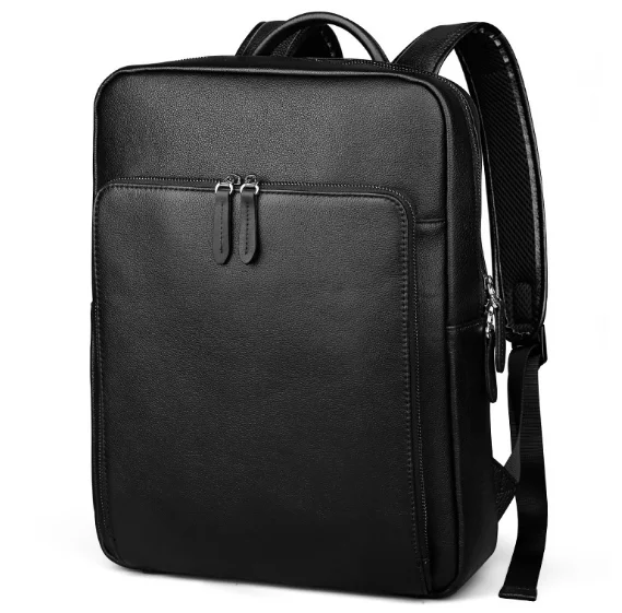 

New Fashion Large Capacity Travel Male Backpack Casual Shoulder Bag Brief Genuine Leather Laptop Bag Korean Style Schoolbag C206