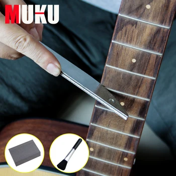 

Guitar Care & Cleaning Tool / Stainless Steel File for Guitar Frets with Diamond Abrasives+Clean brush + sponge brush