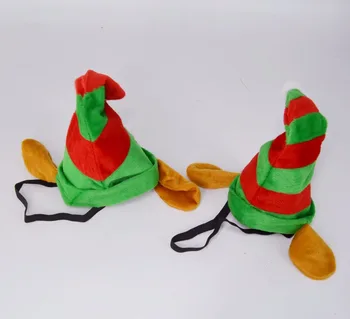 

2 Christmas Stripes Jester Hat Adult Hat Child Christmas Hat New Year Gift Christmas Decorations