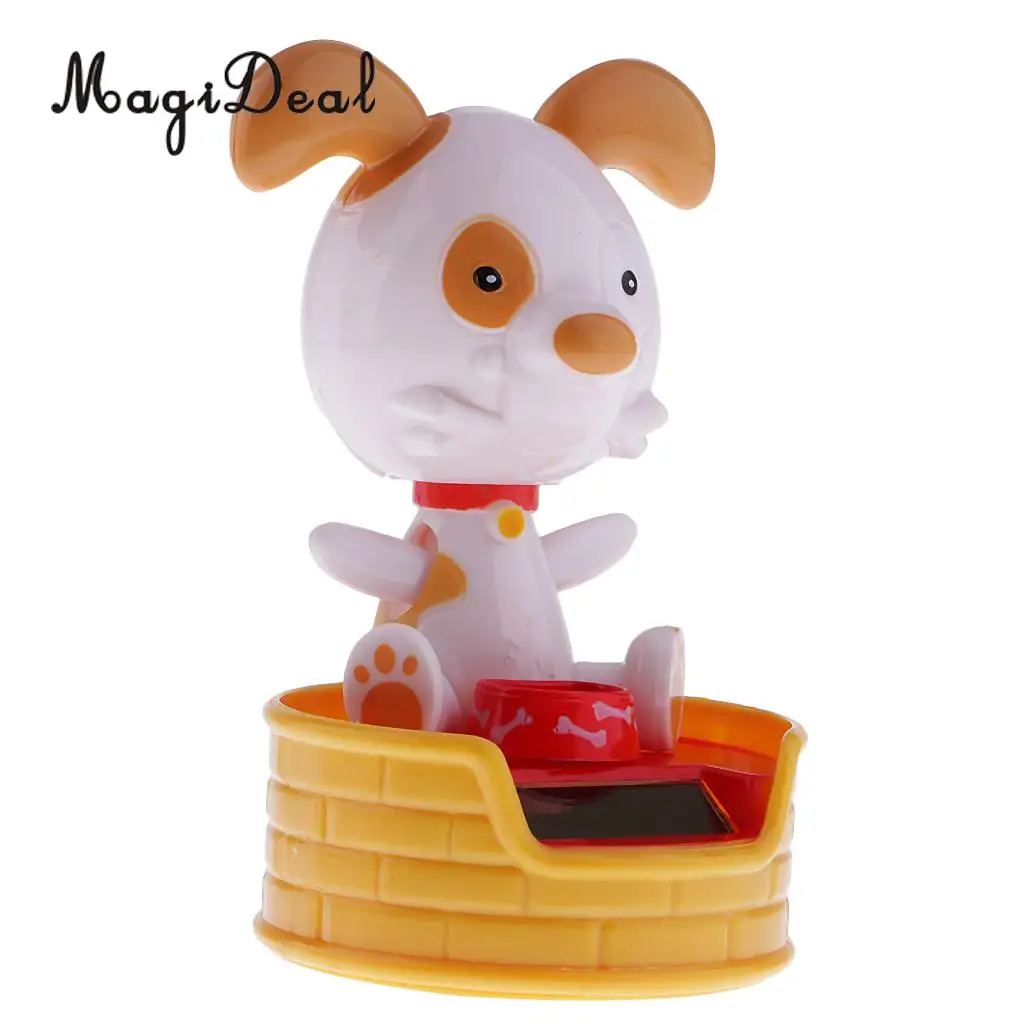 MagiDeal Solar Powered Dancing   Toy Car Ornament Bobble Head Dog Animal Toy for Home Office Desk Table Decor 10Kinds