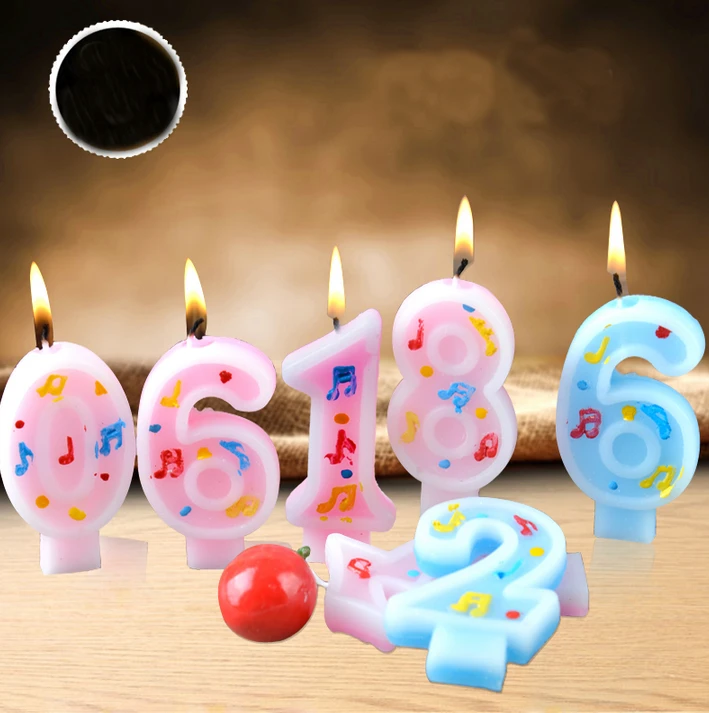 10 Pcs Rose Bleu Style De Note De Musique D Anniversaire Bougies Pour Enfants Filles Garcons De Fete D Anniversaire Nombre Bougies Gateau Decorations 0 9 Aliexpress