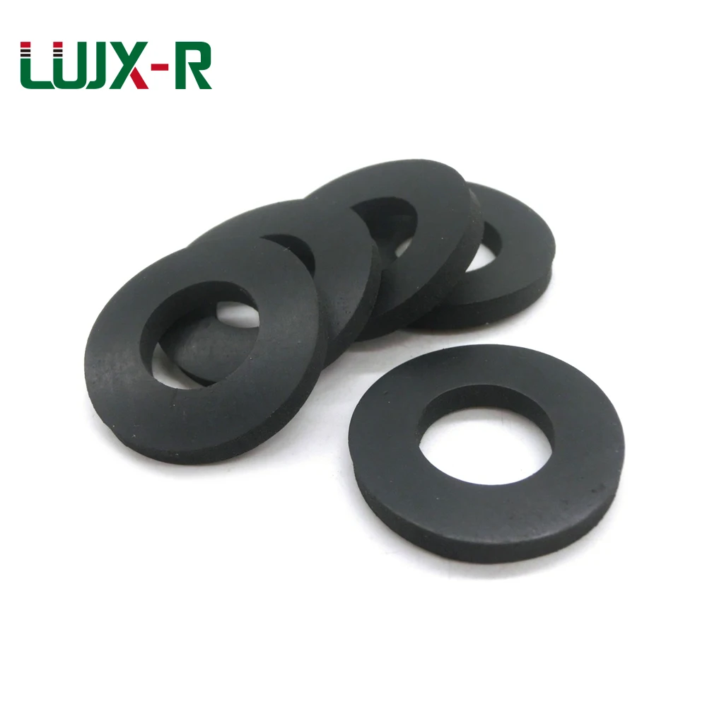 LUJX R Thickness 3mm Sealing Ring Flange Flat Gasket Black NBR Rubber O