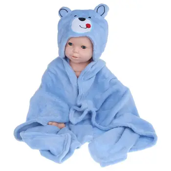 

1Pc Baby Bath Towel Cartoon Cute Blanket Newborn Kids Children Hoodie Wipe Cloak Animal Hat Hooded Bathing Suit Bathtub Soft New