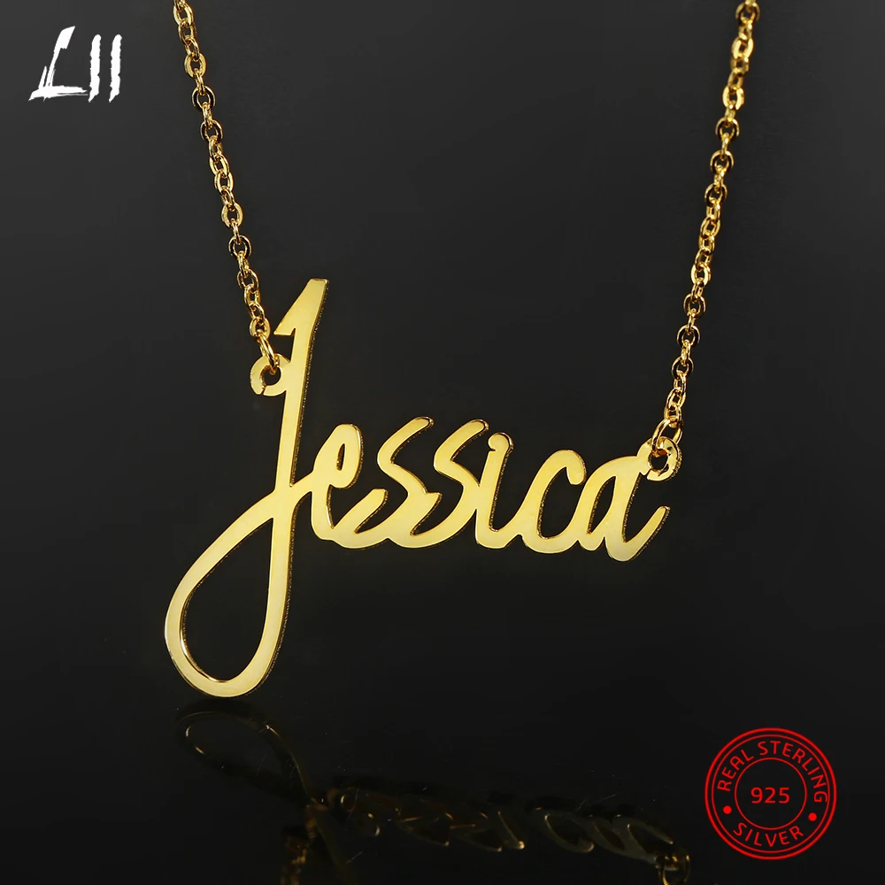 

L11 Personalized Name Necklace for Woman Necklaces & Pendants 925 Sterling Silver Signature Custom Name Necklace Birthday Gift