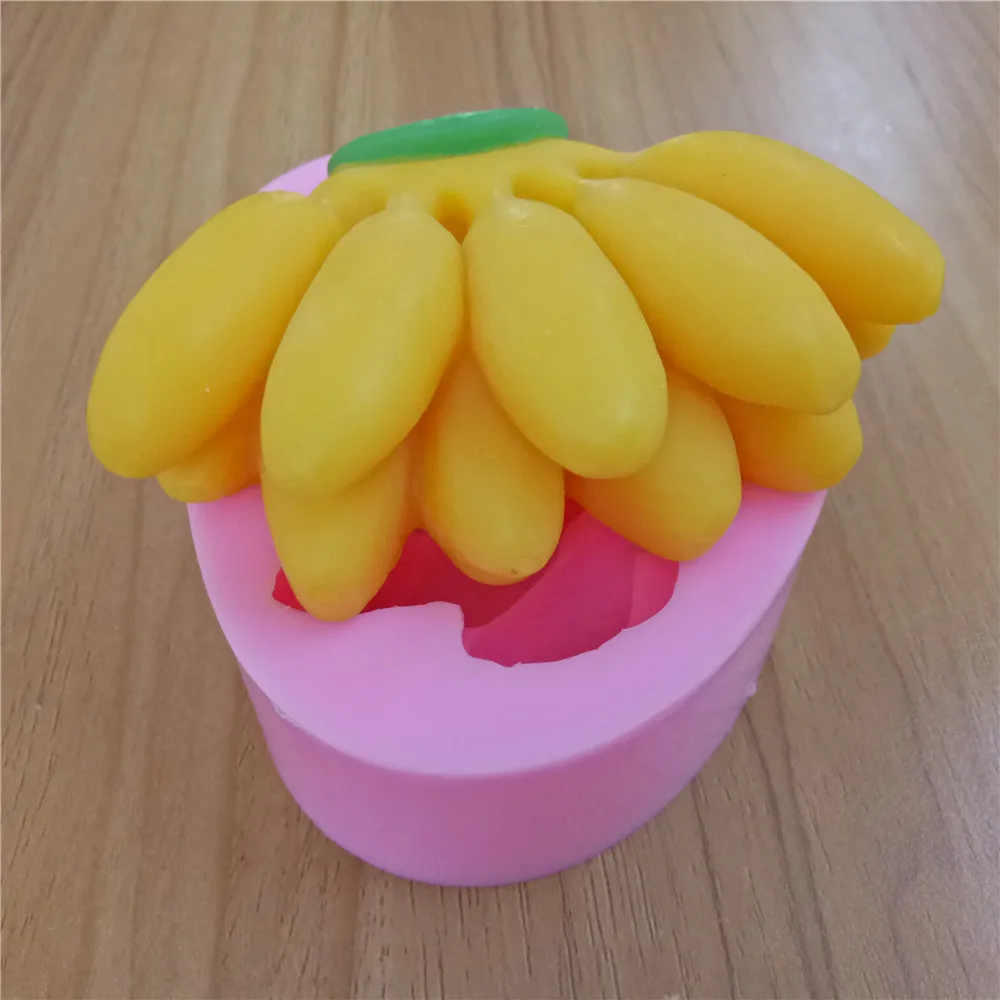 Дизайн в виде банана силиконовая форма для мыла 3D фруктов мыла|silicone soap mold|soap mold