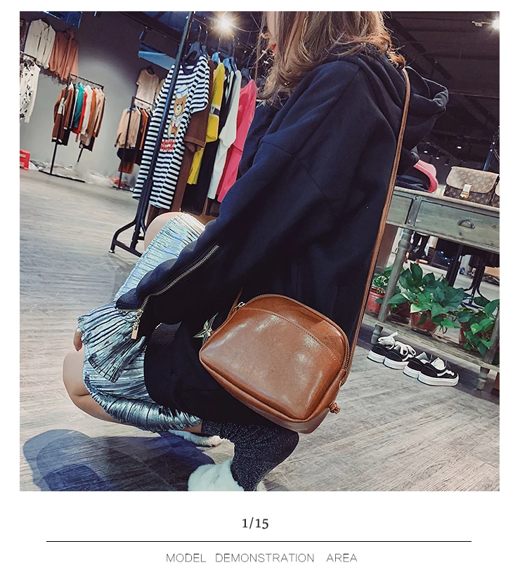 2018 Hot Small Shell Crossbody Bags for Women New Simple Casual Mini Brown Messenger Bag for Girls Flap PU Leather Shoulder Bags(11)