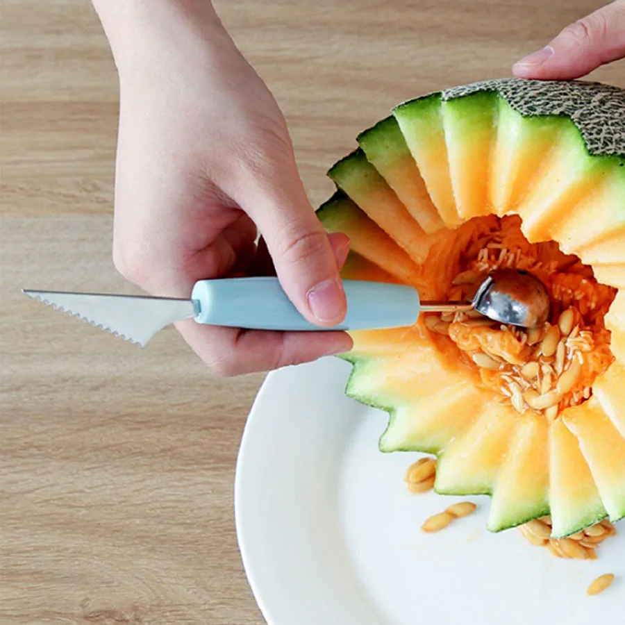 Новые модные приспособления для фруктов и овощей Совок нож для арбуза в форме ветряной мельницы пластиковый слайсер для резки арбуза энергосберегающий резак
