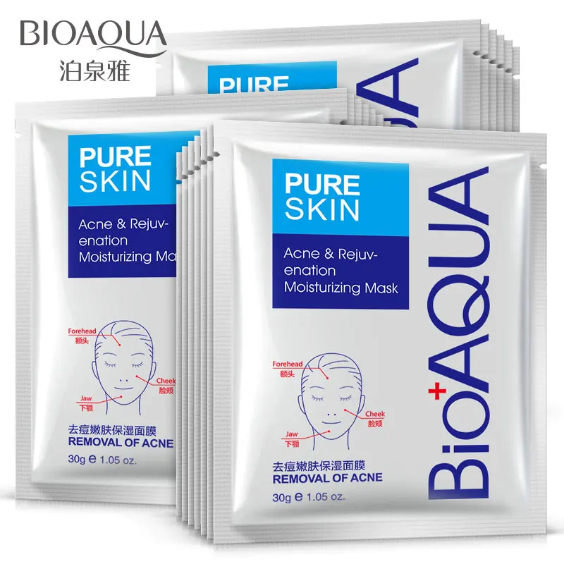 

BIOAQUA Acne Treatment Skin Care Face Mask Unisex Moisturizing Oil Control Facial Mask Makeup 1 Pcs