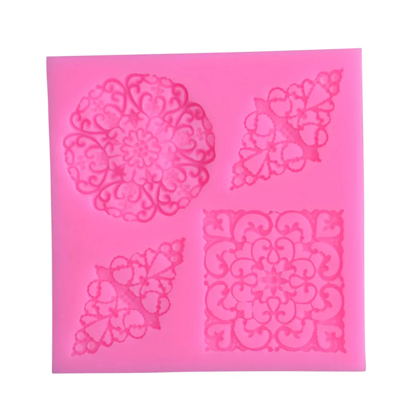 

Vintage lace turning sugar silicone mold cake decoration mold