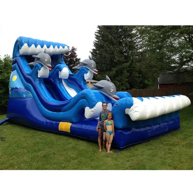 inflatable water slide and pool