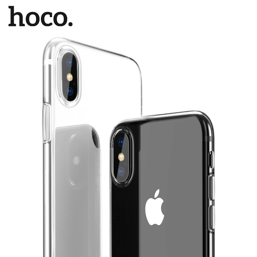 HOCO защитный чехол для iPhone X Мягкий ТПУ Прозрачный Полное заднее покрытие для Apple iPhone XS Чехлы для MAX XR противоударный против царапин