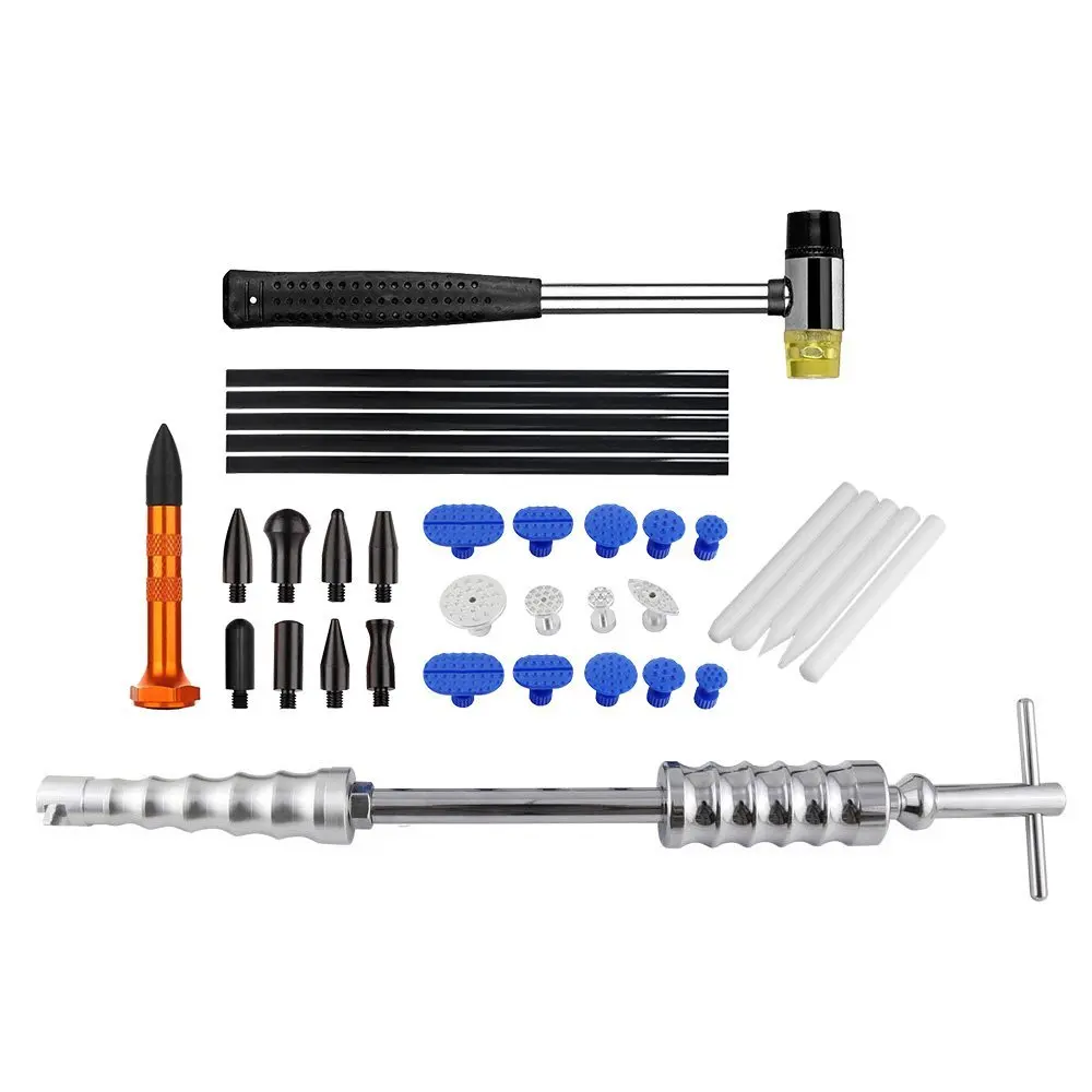

WHDZ Auto Body Dent Removal Hail Dent Removal Kit Slide Hammer Tap Down Dent Glue Sticks Pro Glue Puller kit Door Ding Repair