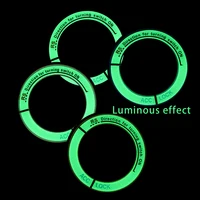 Car Stickers Luminous Alloy Car Ignition Switch Cover Auto Accessories Circle Light Decoration 2