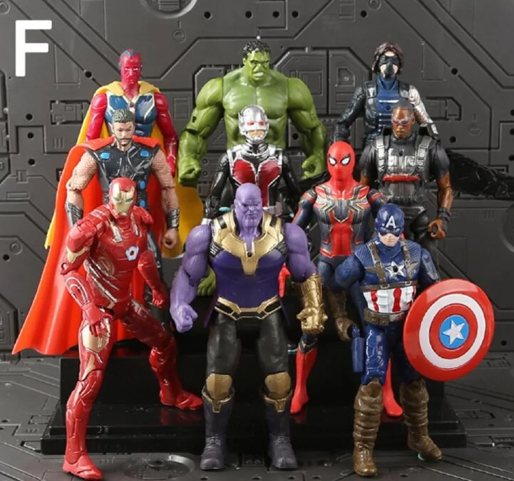 

Avengers 3 Infinity War Hulk/Iron Man/Spiderman/Thanos/Vision/ Captain America/Ant Man/Thor/Loki PVC Action Figure Set Kids Toys
