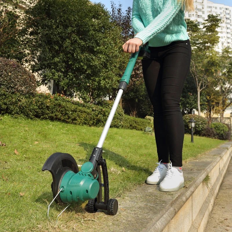 Blade Garden Cordless Grass Trimmer 36TV Cordless Electric Lawn Mower Adjustable Handle and Height portable rechargeable lawnmowers with 2 attery and Charger for Lawn Trimming Driveway Pathway Edging